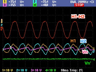 SHARP Compet 226Rの電源モジュールから出力される各種電源の波形